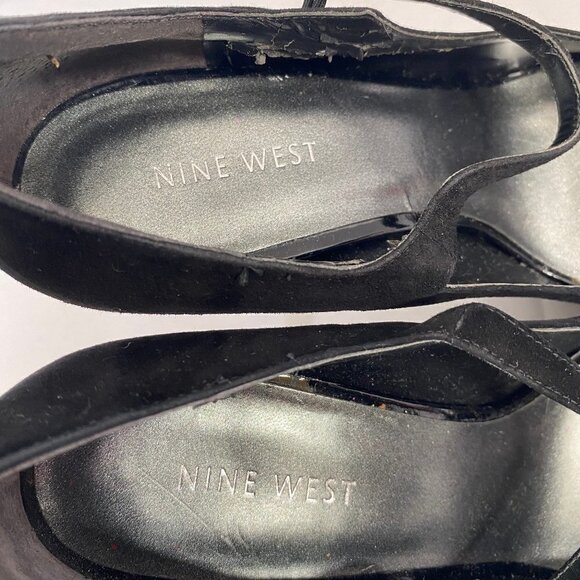 Peep Toe Suede High Heel Shoes - Picture 4 of 16